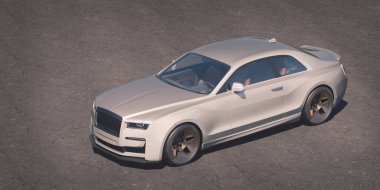 Markasız, jenerik bir arabanın 3D görüntülemesi 