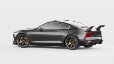 Markasız, jenerik konsept bir arabanın 3 boyutlu çizimi