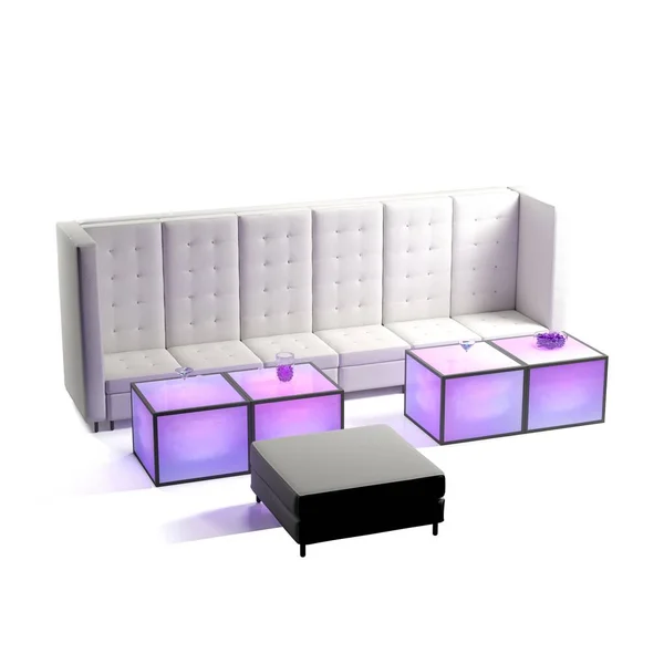 Rendering Sofa Bar Akcesoriami — Zdjęcie stockowe