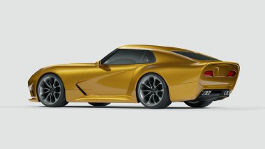 Markasız, jenerik konsept bir arabanın 3 boyutlu çizimi