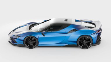 Markasız, jenerik konsept bir arabanın 3 boyutlu çizimi