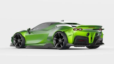 Markasız, jenerik konsept bir arabanın 3 boyutlu çizimi