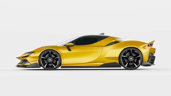 Rendering Una Concept Car Generica Senza Marchio — Foto Stock