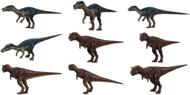 Ayrıntılı dinozor 3D modelleri koleksiyonu