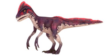 Realistic dinosaur model with vivid colors