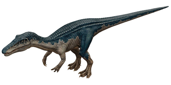 Реалистичная модель динозавра на белом фоне