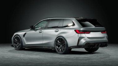 Markasız, jenerik konsept bir arabanın 3 boyutlu çizimi