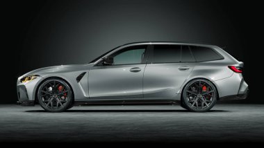 Markasız, jenerik konsept bir arabanın 3 boyutlu çizimi