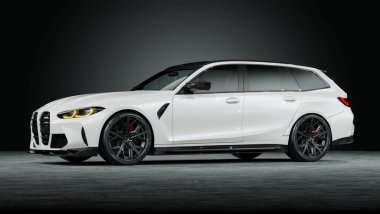 Markasız, jenerik konsept bir arabanın 3 boyutlu çizimi