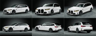 Markasız, jenerik konsept bir arabanın 3 boyutlu çizimi