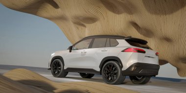 Markasız, jenerik SUV konsept bir arabanın 3 boyutlu tasarımı