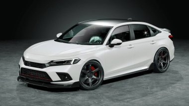 Markasız, jenerik konsept bir arabanın 3 boyutlu çizimi