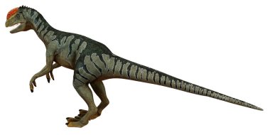 Tarih öncesi bir dinozorun detaylı çizimi.