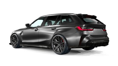 Markasız, jenerik konsept bir arabanın 3 boyutlu çizimi