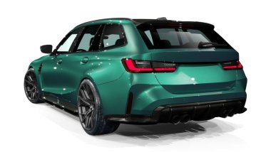 Markasız, jenerik konsept bir arabanın 3 boyutlu çizimi