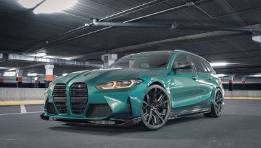 Markasız, jenerik konsept bir arabanın 3 boyutlu çizimi