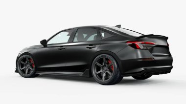 Markasız, jenerik konsept bir arabanın 3 boyutlu çizimi