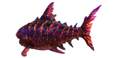 Gelecekçi biyoluminesens köpekbalığı tasarımı.