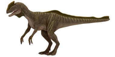 Bir Spinosaurus dinozorunun gerçekçi 3D canlandırması.