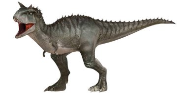 Kükreyen bir Carnotaurus dinozorunun tasviri