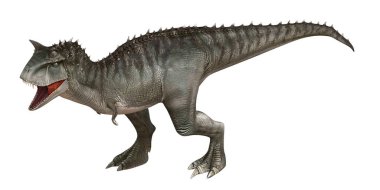 Bir Carnotaurus dinozorunun gerçekçi tasviri.