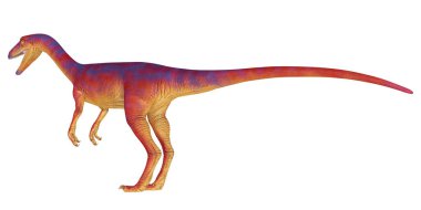 Uzun kuyruklu canlı dinozor çizimi