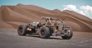 Markasız, jenerik bir off-road aracının 3 boyutlu canlandırması