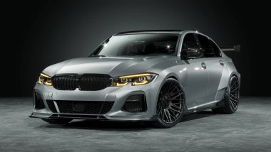 Markasız, jenerik konsept bir arabanın 3 boyutlu çizimi