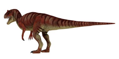 Vahşi bir dinozorun detaylı çizimi.