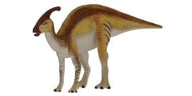 Gerçekçi Parasaurolophus dinozor modeli.