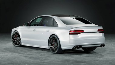 Markasız, jenerik konsept bir arabanın 3 boyutlu çizimi