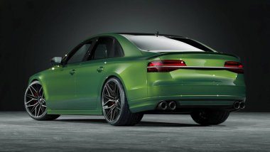 Markasız, jenerik konsept bir arabanın 3 boyutlu çizimi