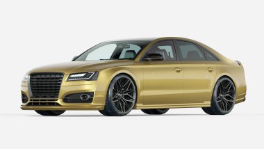 Markasız, jenerik konsept bir arabanın 3 boyutlu çizimi