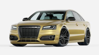 Markasız, jenerik konsept bir arabanın 3 boyutlu çizimi