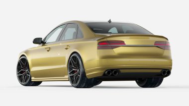 Markasız, jenerik konsept bir arabanın 3 boyutlu çizimi