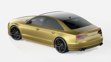 Markasız, jenerik konsept bir arabanın 3 boyutlu çizimi