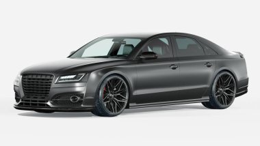 Markasız, jenerik konsept bir arabanın 3 boyutlu çizimi