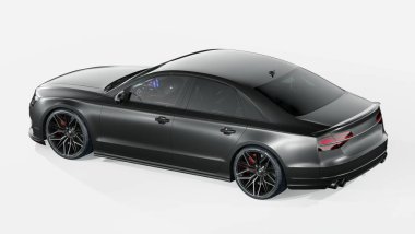 Markasız, jenerik konsept bir arabanın 3 boyutlu çizimi