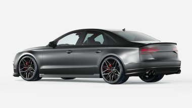 Markasız, jenerik konsept bir arabanın 3 boyutlu çizimi