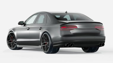 Markasız, jenerik konsept bir arabanın 3 boyutlu çizimi