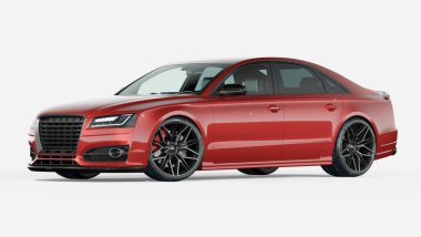 Markasız, jenerik konsept bir arabanın 3 boyutlu çizimi