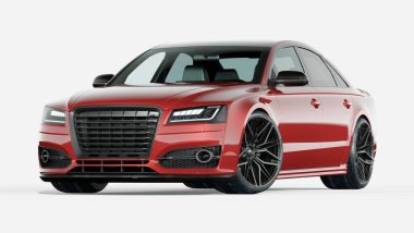 Markasız, jenerik konsept bir arabanın 3 boyutlu çizimi