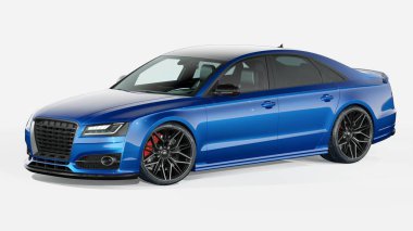 Markasız, jenerik konsept bir arabanın 3 boyutlu çizimi