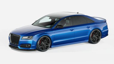 Markasız, jenerik konsept bir arabanın 3 boyutlu çizimi