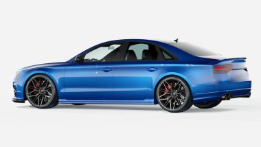 Markasız, jenerik konsept bir arabanın 3 boyutlu çizimi