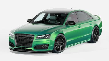 Markasız, jenerik konsept bir arabanın 3 boyutlu çizimi