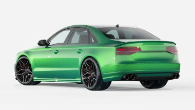 Markasız, jenerik konsept bir arabanın 3 boyutlu çizimi