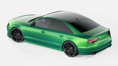 Markasız, jenerik konsept bir arabanın 3 boyutlu çizimi