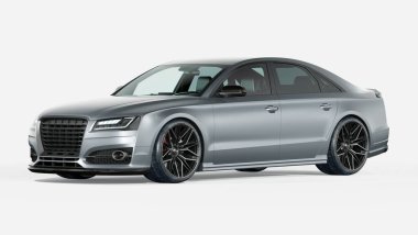 Markasız, jenerik konsept bir arabanın 3 boyutlu çizimi