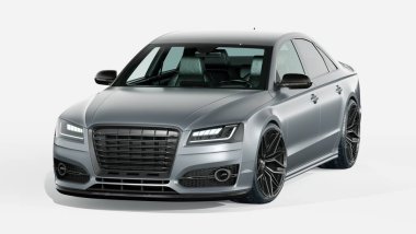 Markasız, jenerik konsept bir arabanın 3 boyutlu çizimi